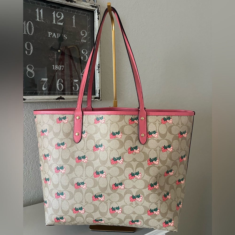 Coach Strawberry Fields Large Reversible City Tot… - image 4